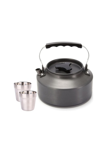 Reedark 1.1l Aluminium Çadır Çay Potu İle 2 Paslanmaz Çelik Bardak, Hafif Taşınabilir, Anti-askıntı, Outdoor Kamp Piknik İçin Diğer
