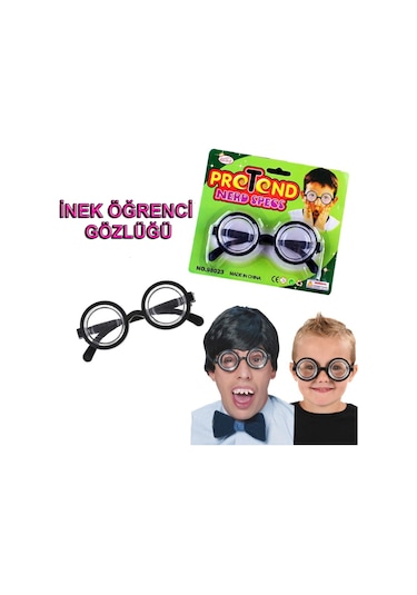 İnek Öğrenci Gözlüğü Şaka Gözlüğü