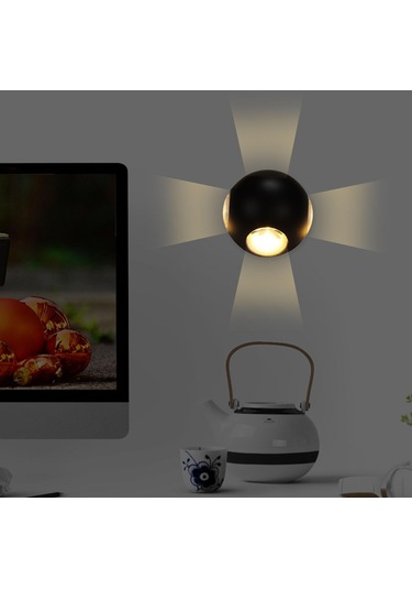 Homyl Aplik 3000k Sıcak Ev Dekorasyonu Için Duvara Monte 6000k-beyaz Siyah