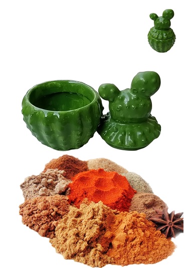 Kaktüs Model Baharatlık - Sunumluk Yeşil