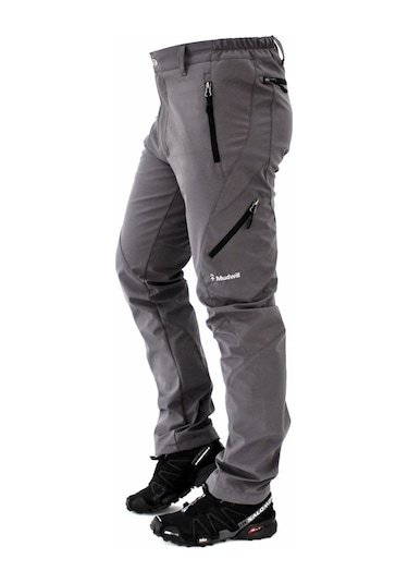 Mudwill Gri Windblock Softshell Polarsız Outdoor Pantolon Gri