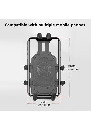 Fortunelane Motosiklet Telefon Tutucu Ayna Tipi, Sekizgen Yuvarlanma Engeli, Alüminyum Ve Pc Malzeme