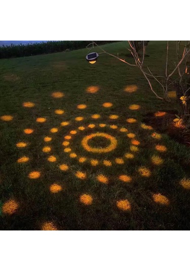 Güneş Enerjili Çim Lambası Gece Işıkları Su Geçirmez Altın Altın