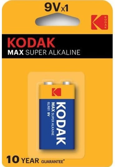 Kodak Max 6LR61 Alkalin 9V Pil