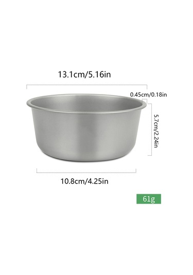 Gajeena Kamp İçin 500ml Titanyum Kase - Sağlıklı, Lezzeti Bozmayan, Yıkamak Kolay, Outdoor Maceralar İçin Gümüş