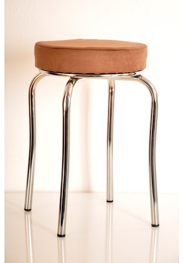 6 Lı Renkli Tay Tüyü-2 Ahtapot Tabure Mutfak Taburesi Demir Tabur