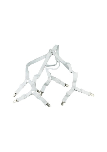 Beyaz Ayarlanabilir Yatak Çarşaf Askıları Çapraz Raptiye Yatak Örtüsü Klipsleri Askılar Tutucular Ev Tekstili Organize Aletler