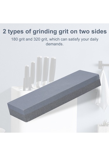 Xindoker Ev İçi Çift Taraflı Kayganlık Önleyici Grit Taşı - 180/320 Tane - Saf Karbüründüm - Büyük Boyut - Bıçak, Makas Ve Araçların Keskinleştirilmesi İçin Zırh Taşı