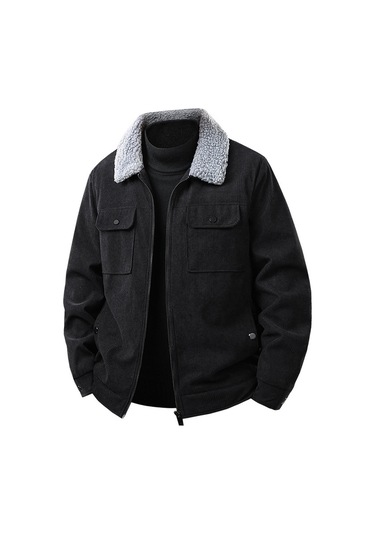 Erkek Kışlık Sıcak Pamuklu Ceket Gri