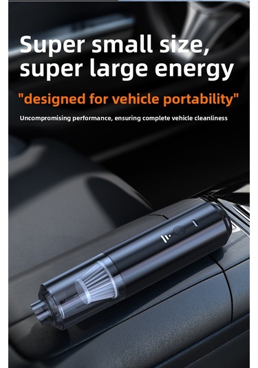 Araç İçi Küçük Yüksek Emişli Elektrikli Süpürge: Taşınabilir Şişirilebilir Çift İşlevli-beyaz