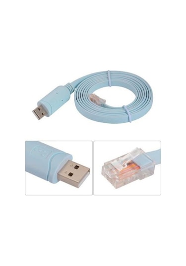 Usb 2.0 Cisco Router Rj45 Konsol Kablosu Usb To Rj45 Kablo 1.8m