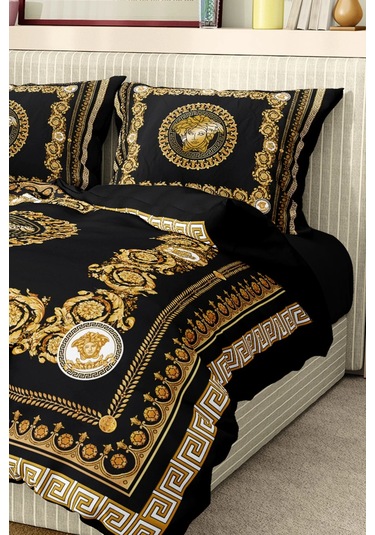 Marka Nevresim Takımı Çift Kişilik Pamuklu Saten Kumaş 6 Parça 3d Dijital Baskı Duvet Cover Set Model No:108 Renkli