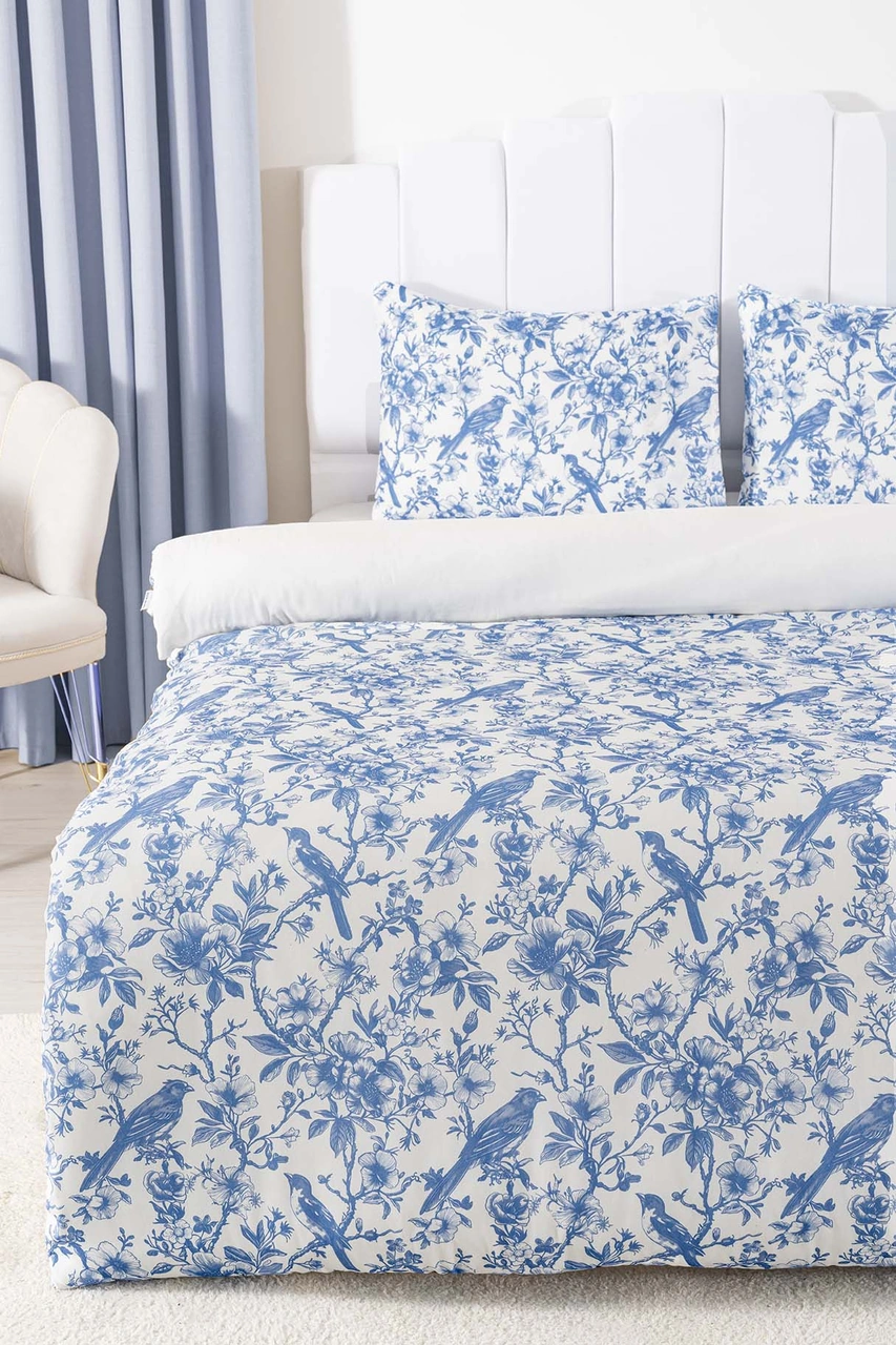 Nova Mavi Tek Kişilik Nevresim Takımı Pamuklu Çok Renkli