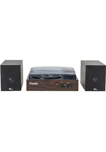 Fomix Fm200 Turntable Bluetooth Hoparlörlü Ahşap Pikap Çalar