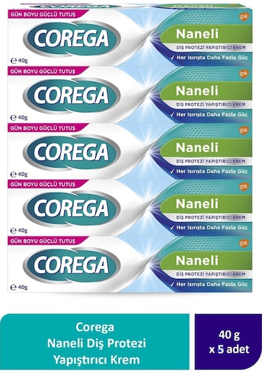 Corega Süper Protez Yapıştırıcı Krem 5 x 40 G