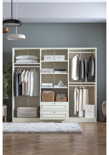 Sarmobi Mira 6 Kapaklı 2 Çekmeceli Dolap 54mra600103ayay Bej