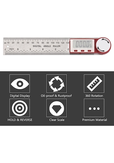 Ccgloball Bulucu Cetvel 7 Inç/200mm Paslanmaz Çelik