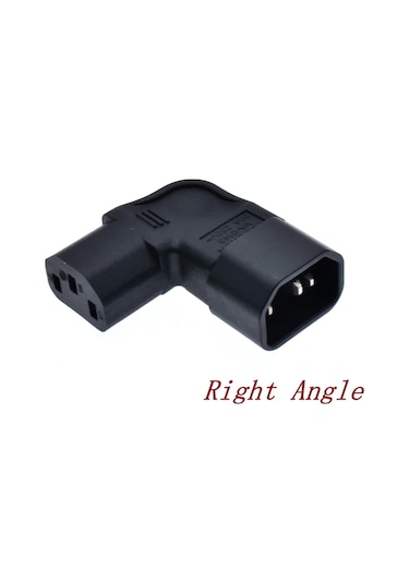 Vosoron Iec60320 C13-c14 Açı Dönüştürücü Güç Kablosu, Pdu İçin Erkek-dişi Ac Uzatma Kablosu Turuncu20 Cm 20 Cm