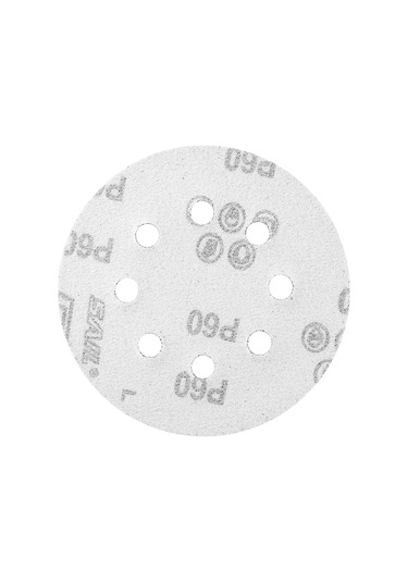 Springsun Alüminyum Oksit 125mm 8 Delikli Pürüzsüz Zımpara Diskleri, Kırmızı, 60 Zımpara Tane, 10 Adet/paket, Ahşap-metal-araç Üzeri Zımparalama İçin