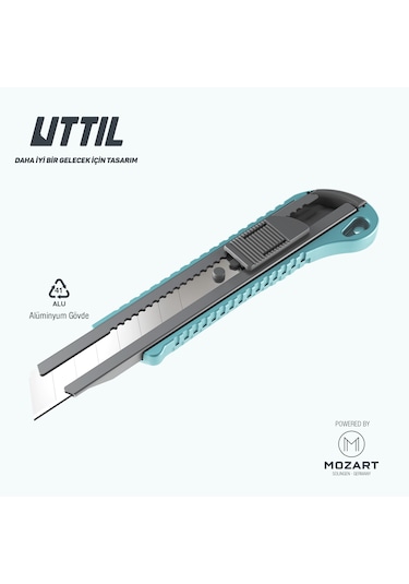 UTTIL Nmuk05 Hafifletilmiş Alüminyum Gövdeli 18 Mm Maket Bıçağı