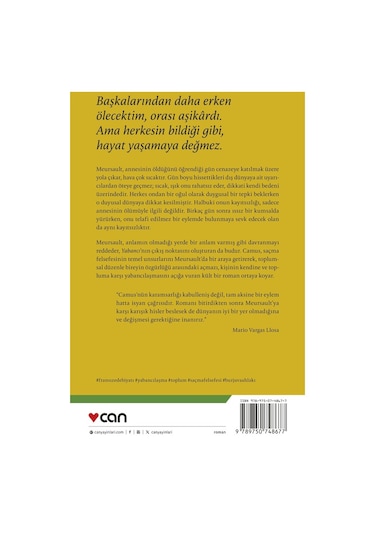 Yabancı  -  Albert Camus  - Can Yayınları