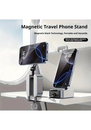 Cordial Siyah Manyetik Araç Telefon Tutucu - Seyahat Ve Ev Kullanımı İçin Ayarlanabilir