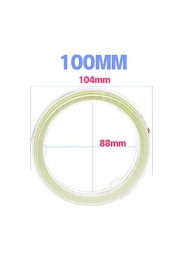 Beyaz-100mm-2pcs Gündüz Çalışan Led Far Lambası Cob Melek Gözler Led Araba Halo Halka Işıklar Drl 12v 60mm 70mm