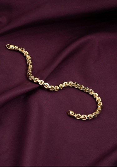 Bilezikci Zincir 14 Ayar Taşsız Altın Bileklik Sarı Altın