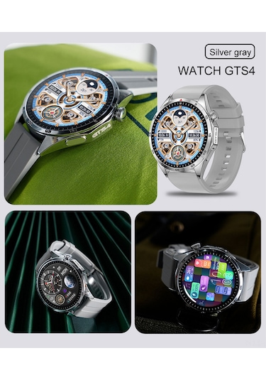 Geeroyoo Gts4/lt09 Siyah Silikon Akıllı Saat: Bluetooth Arama, Spor Modları, Kalp Atımı, Uyku Takibi İle 360x360 Ips Ekran