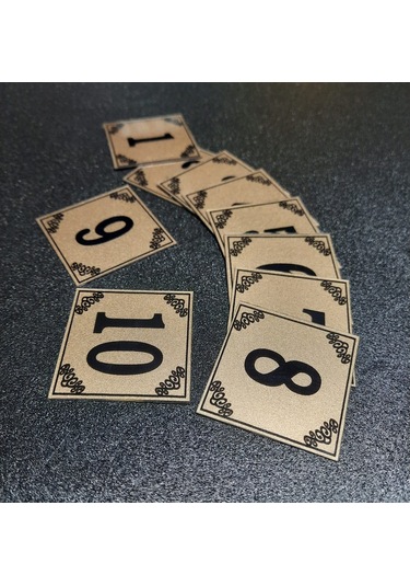Kapı Numaraları 4X4 Cm Yapışkanlı No 1Den 10 A