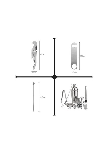 Wondernest Sürahileri, Barmen Shaker Seti Lichen, Bar Araçları, 13 Ec