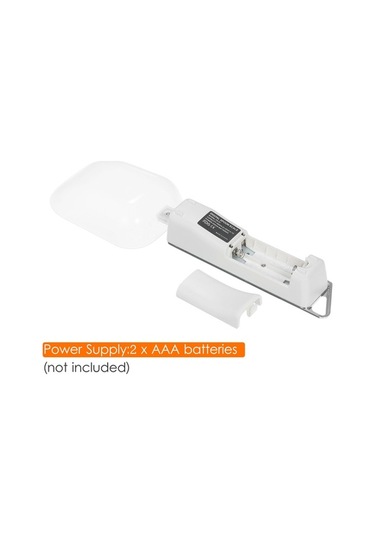 Fortunelane 0.05g-500g Beyaz Dijital Tartı Kaşık, 30ml+80ml Bölmeli Kolluklar, Fd-1 Pil Yok, Mutfak/pişirme İçin Beyaz