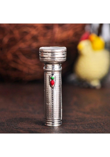 Blucome Klasik El Feneri Elektrikli Torch Şekli Broş Pin Antik Altın Renk Broş Şapka Yaka Aksesuarları Kadın Erkek Hediye Gümüş