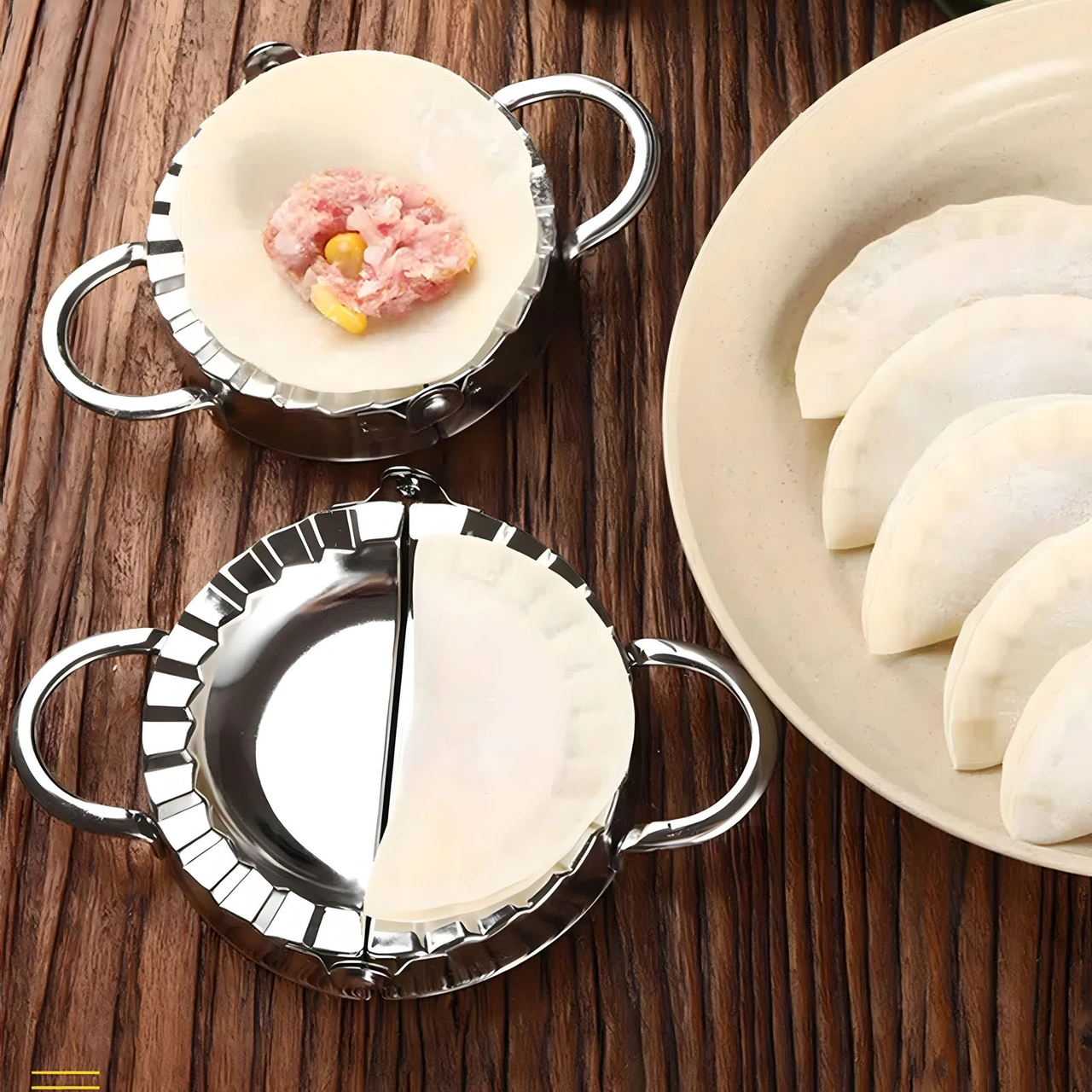 Yaleker 304 Gıda Grubu Paslanmaz Çelik Manti Kalıbı - Yemek Güvenliği Standartları Uygun Gümüş