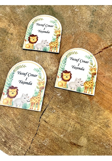 Mr. Home Hayvanlar Uv Baskılı Ahşap Magnet-1 Yaş Magneti