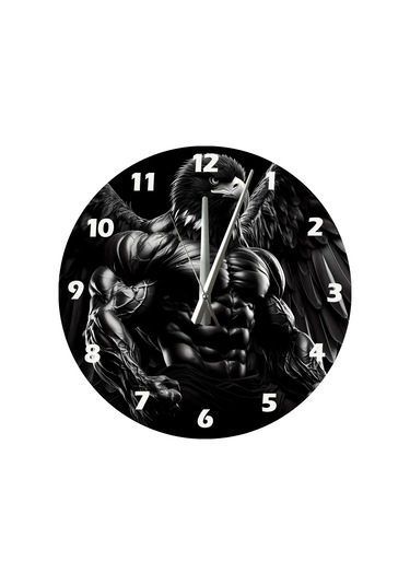 Ti-play Kartal Korku Salıyor 30x30cm Akrilik Dekoratif Modern Duvar Saati ÇOk Renkli