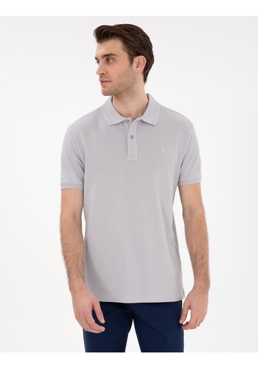 Pierre Cardin Erkek Açık Gri Tişört Basic 50302561-vr001 Açik Gri