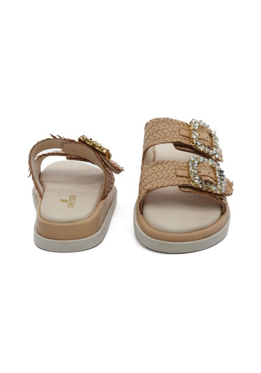 Greyder 59240 Caramel Hakiki Deri Kadın Terlik-957 Caramel Karamel