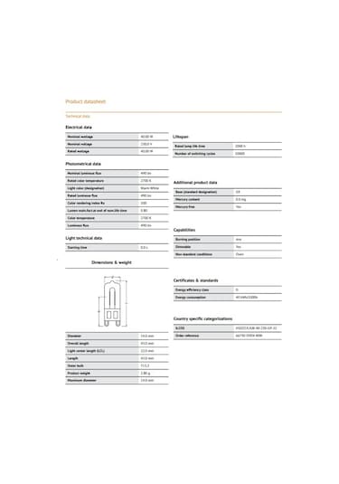 G9 Halojen Ampul 40W Osram Halopin 3000K