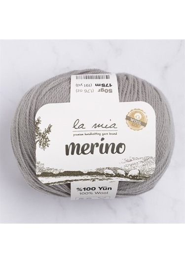 La Mia Merino Gri El Örgü İpi - L031 - 33781