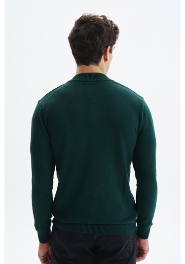 Arma Erkek Slim Fit Likralı Akrilik Kumaş Yarım Yaka Triko Kazak K0kro0864 Yeşil Arma Erkek Slim Fit Likralı Akrilik Kumaş Yarım Yaka Triko Kazak K0kro0864 Yeşil