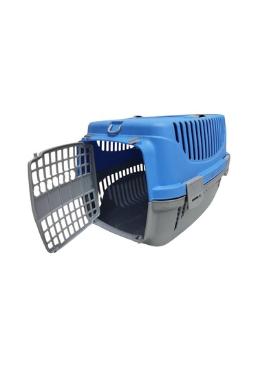 Pribor Hz-100 Kedi Köpek Evcil Hayvan Taşıma Çantası Box Orta Boy Çok Fonksiyonlu Mavi Gri
