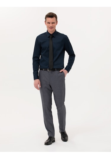 Pierre Cardin Erkek Lacivert Basic Gömlek 50268201-vr033 Lacivert