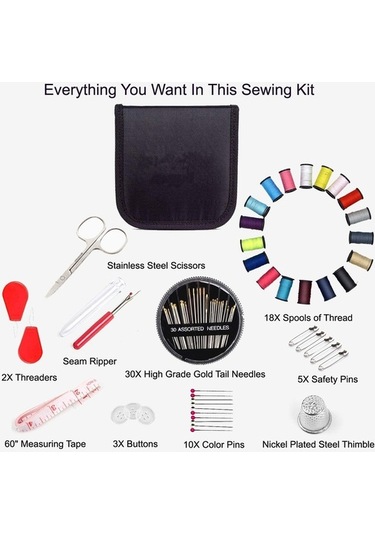 Novahub 3 Takım 70'i 1 Arada Çok Fonksiyonlu Dikiş Seti Moda Dostu Tasarım, Depolama Kolaylığı