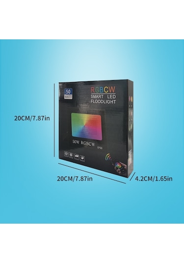 Cbtx 50w Tuya App Akıllı Led Işık Ip66 Su Geçirmez Renkli Rgb Lamba Açık Fabrika Depo Projektör Diğer