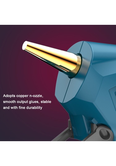 Youmex Kablosuz Lityum Pil Liçli Yapıştırma Tabancası - 15 Saniye Hızlı Isınma 150 C - Ev Diy Ve Tamir İçin Mavi + 10 Adet 7mm Yapıştırma Çubuğu