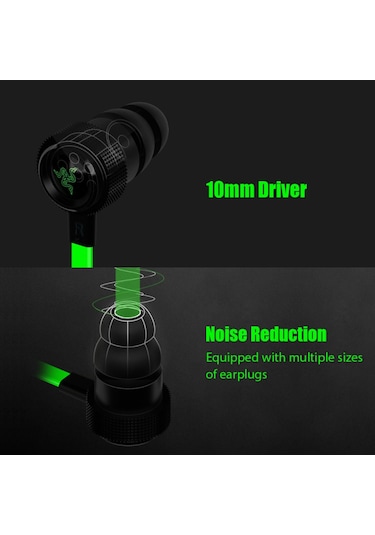 Razer Hammerhead Pro V2 Kulak İçi Kulaklık 1.3m Kablolu Kulaklık Mikrofonlu 3.5mm Fiş/gürültü Azaltm -