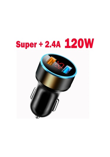 Maerknon 240w Dijital Ekran Araba Şarj Cihazı - Çift Usb Portlu Hızlı Şarj İphone/samsung/xiaomi İçin Ch