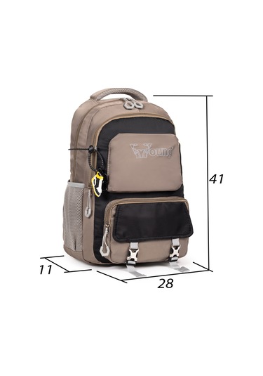 Şehir Hayatına Uyumlu Hafif Okul Sırt Çantası Günlük Kullanımda Maksimum Pratiklik - Kahverengi Kahverengi
