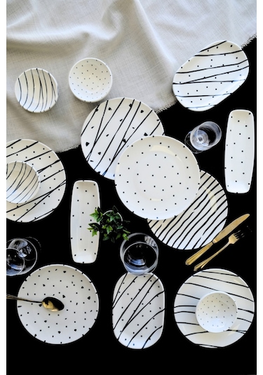 Tabak Evi Porselen Dash Kahvaltı Takımı 6 Kişilik 14 Parça Tvl14kahprs1103 Çok Renkli